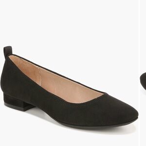 Life Stride Black Suede Flat
